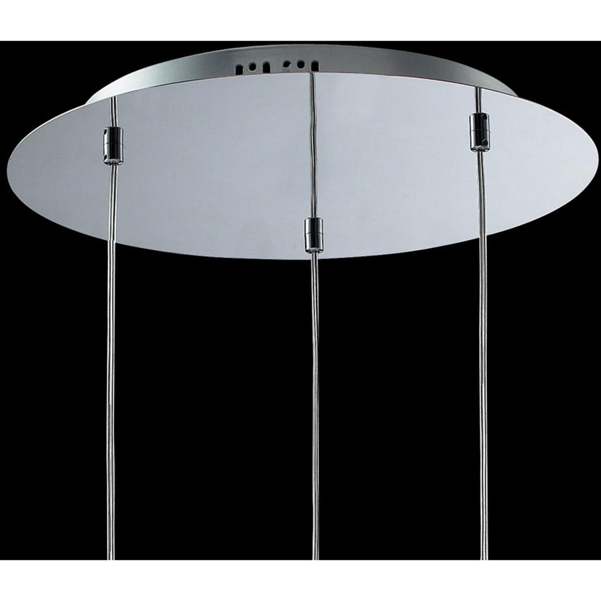 Amano Ceiling Cluster Pendant Round 3 Light Polished Chrome, Crystal - Polished Chrome – image 3