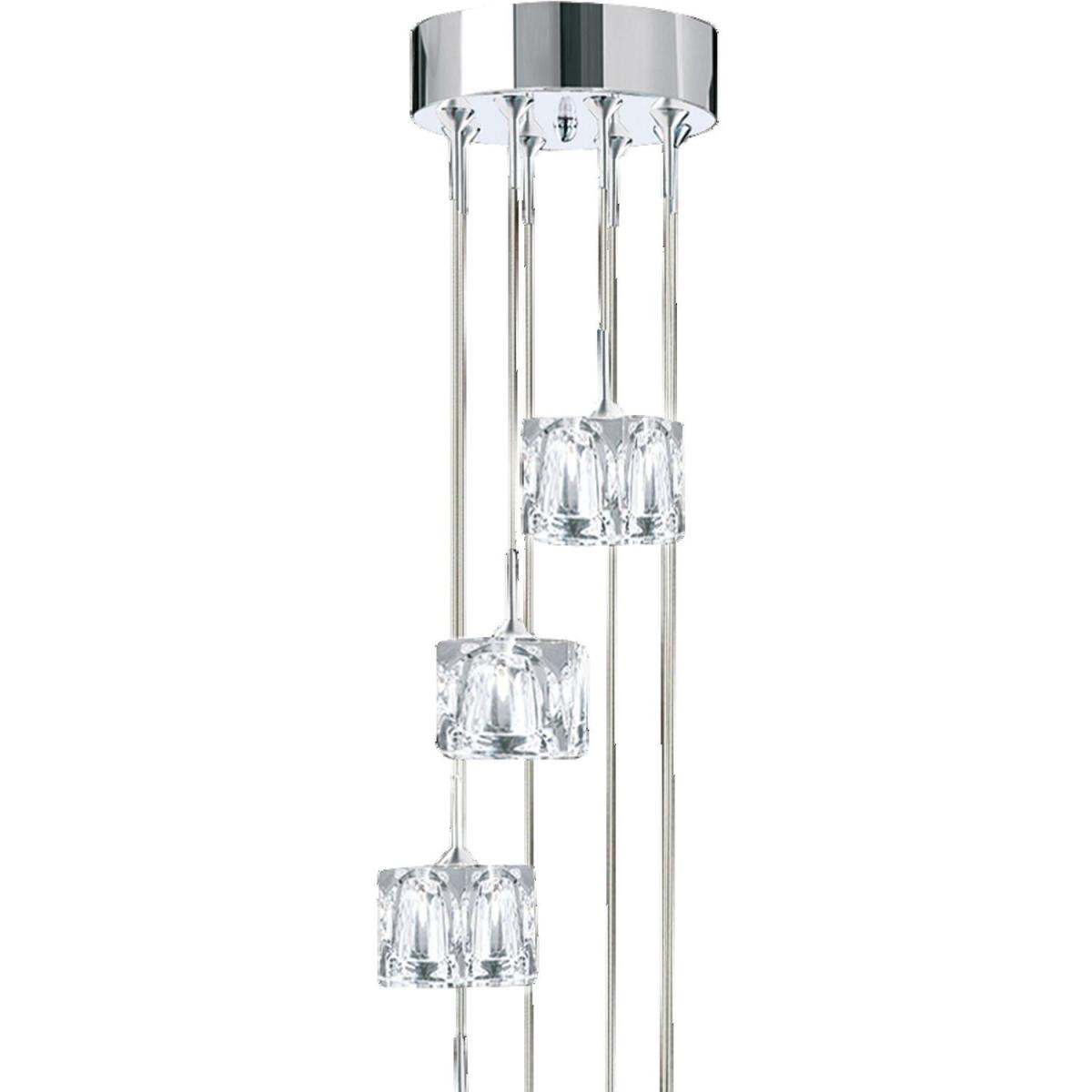 Kalak Chrome  8Lt Multi-Drop Pendant  - Chrome – image 2