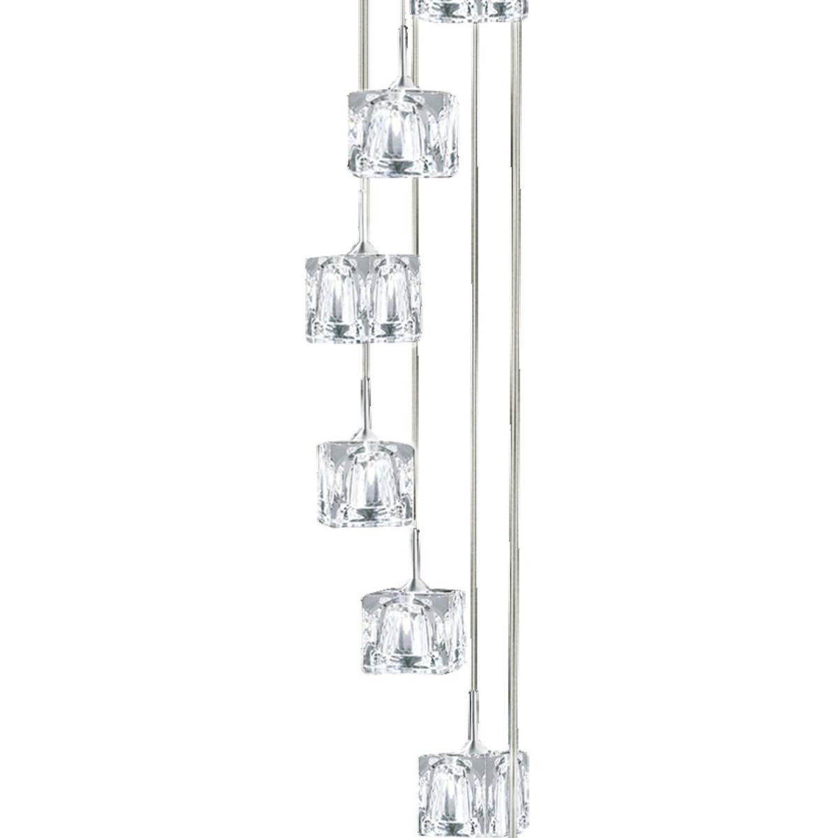 Kalak Chrome  8Lt Multi-Drop Pendant  - Chrome – image 3