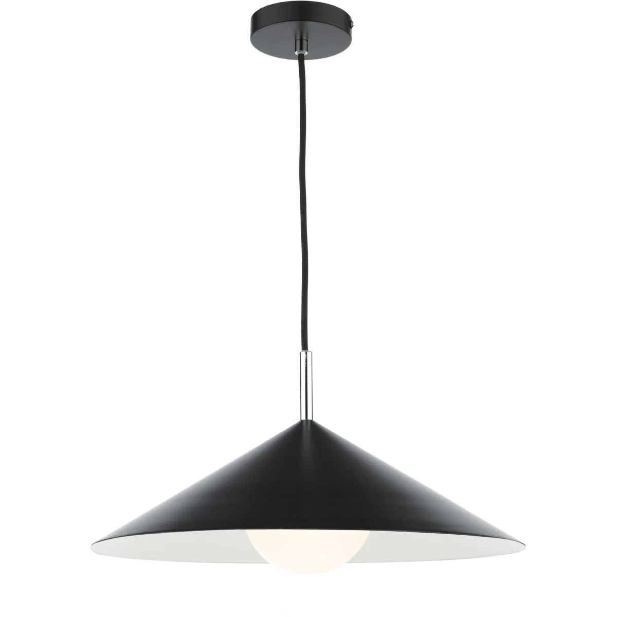 Apex Single Pendant Matt Black Chrome – image 2