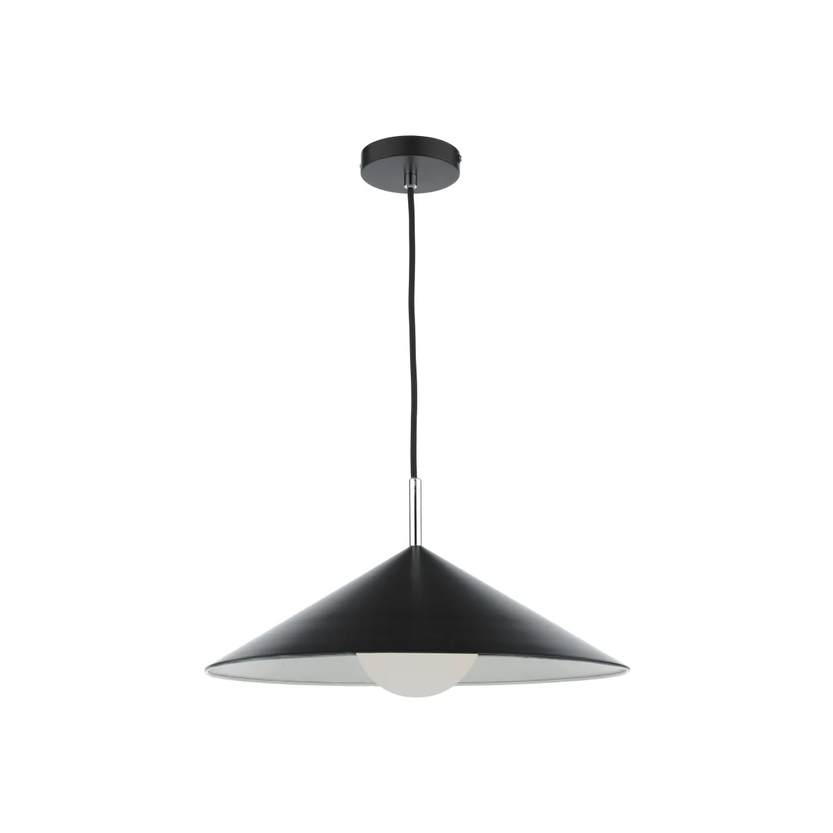 Apex Single Pendant Matt Black Chrome – image 1