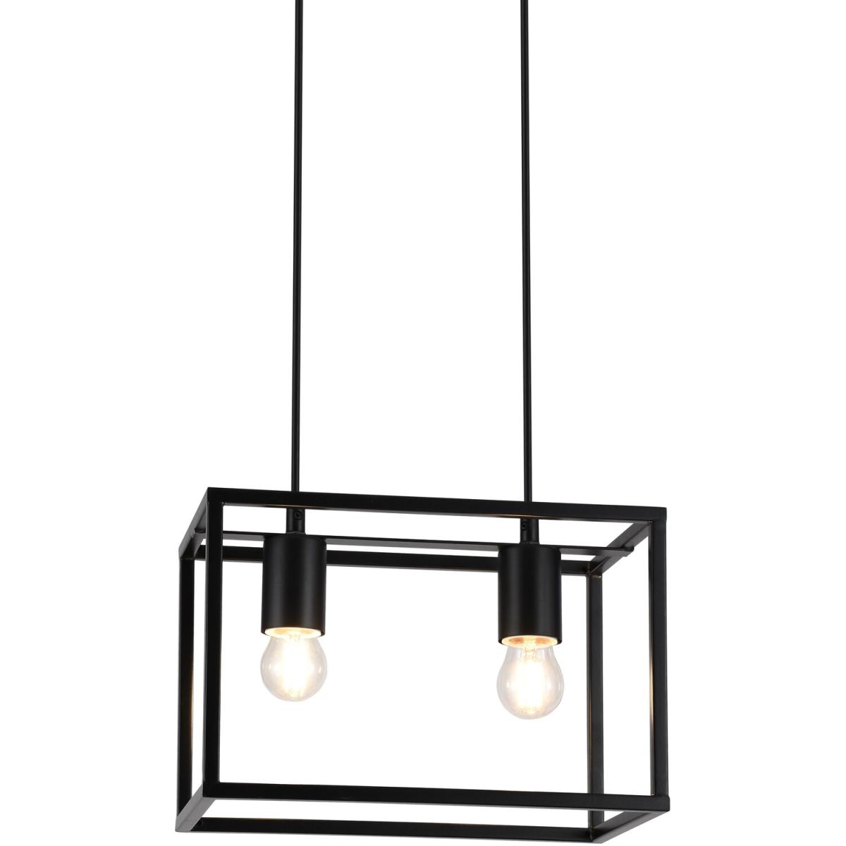 CGC MOLLY Black Industrial Style Suspended Rectangular Ceiling Light - black – image 4