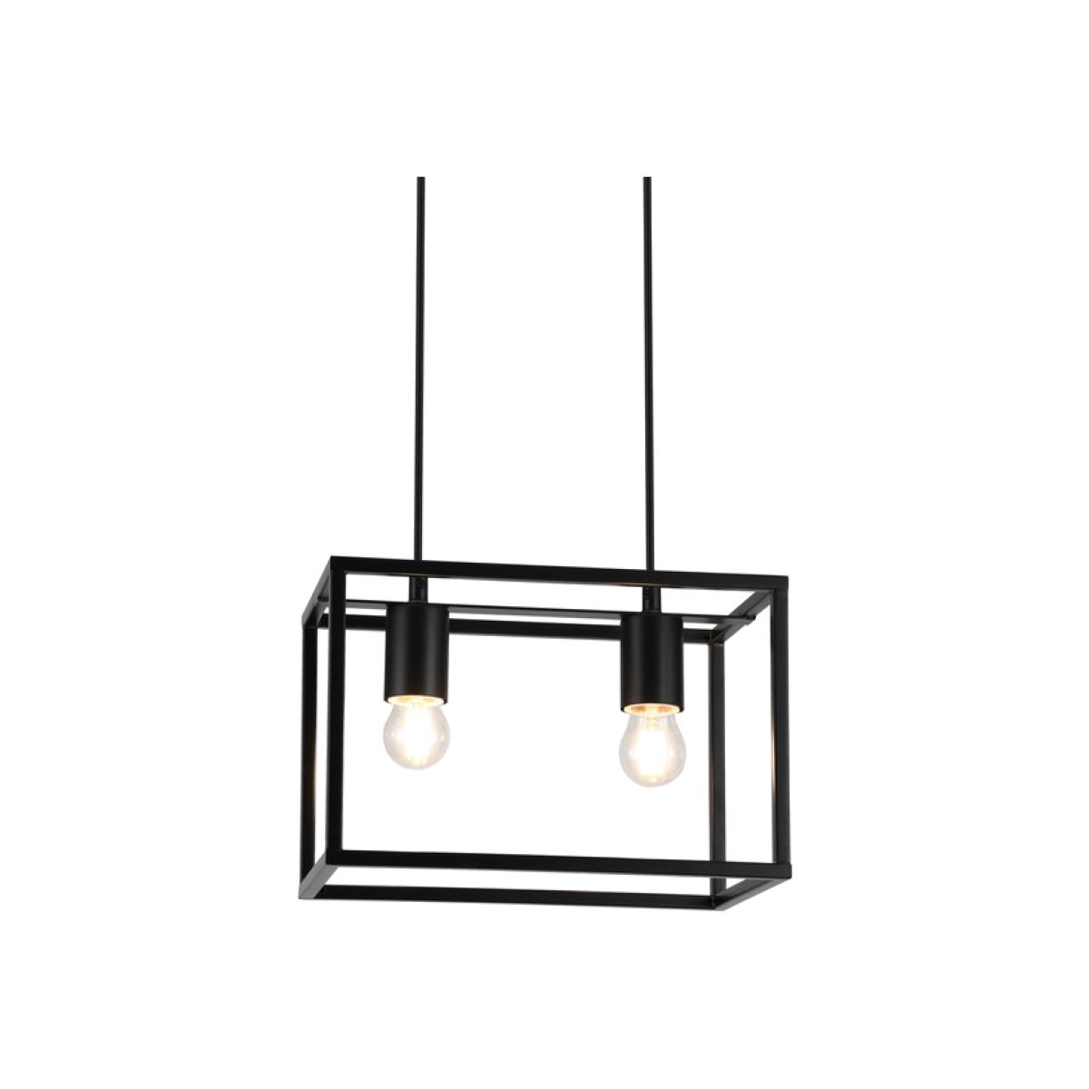CGC MOLLY Black Industrial Style Suspended Rectangular Ceiling Light - black – image 1