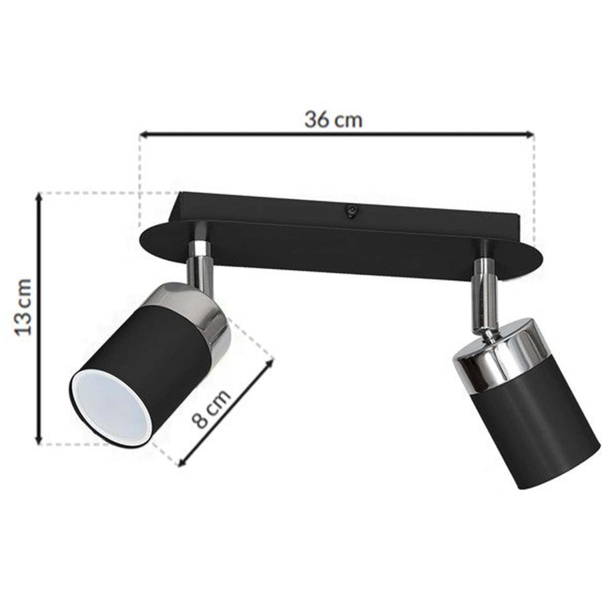Milagro Ceiling Lamp Joker Black 2XGU10 - Black – image 5