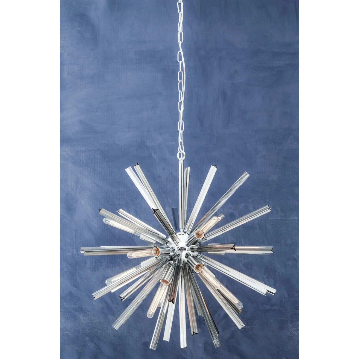 Karlo Chrome Finish and Smoked Glass Starburst Pendant Light - Silver – image 3