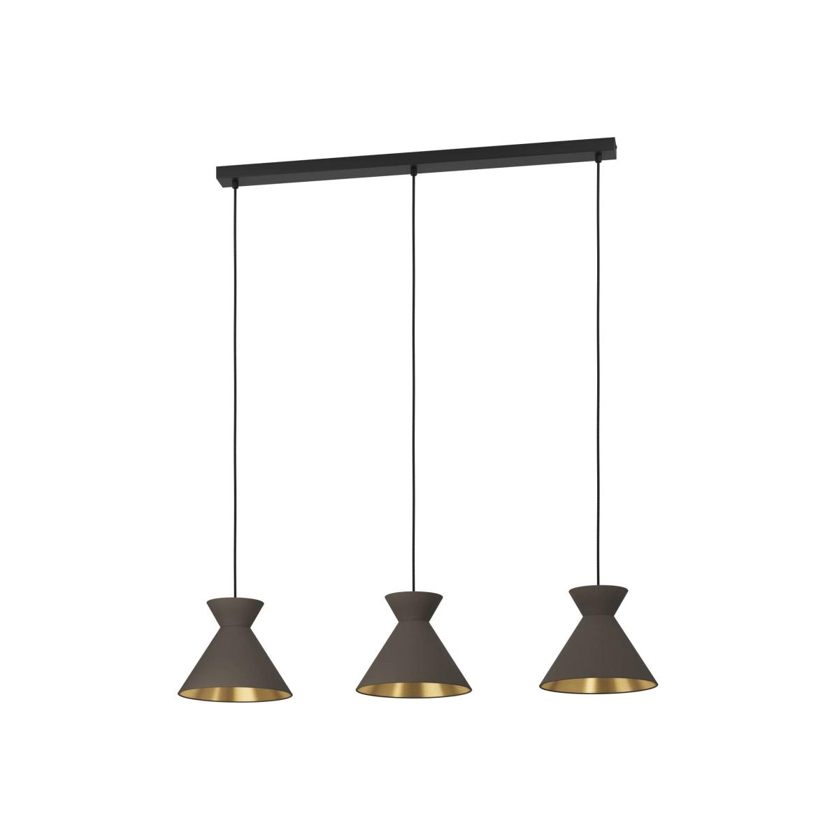 EGLO Nastasia GreyBrass 3-light Pendant - Black – image 1