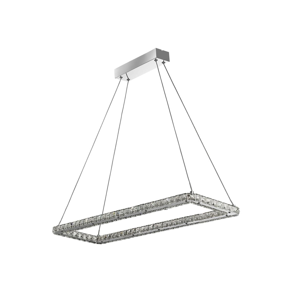 Mujas Chrome Rectangular Pendant - Chrome – image 1