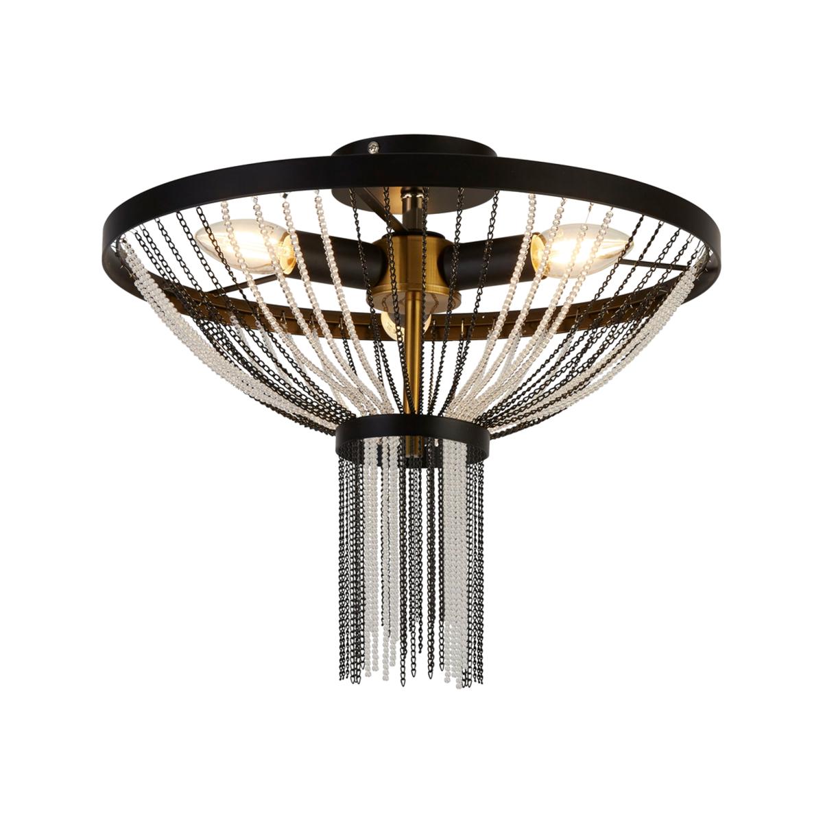 Kingstown Black 3Lt Pendant - Black