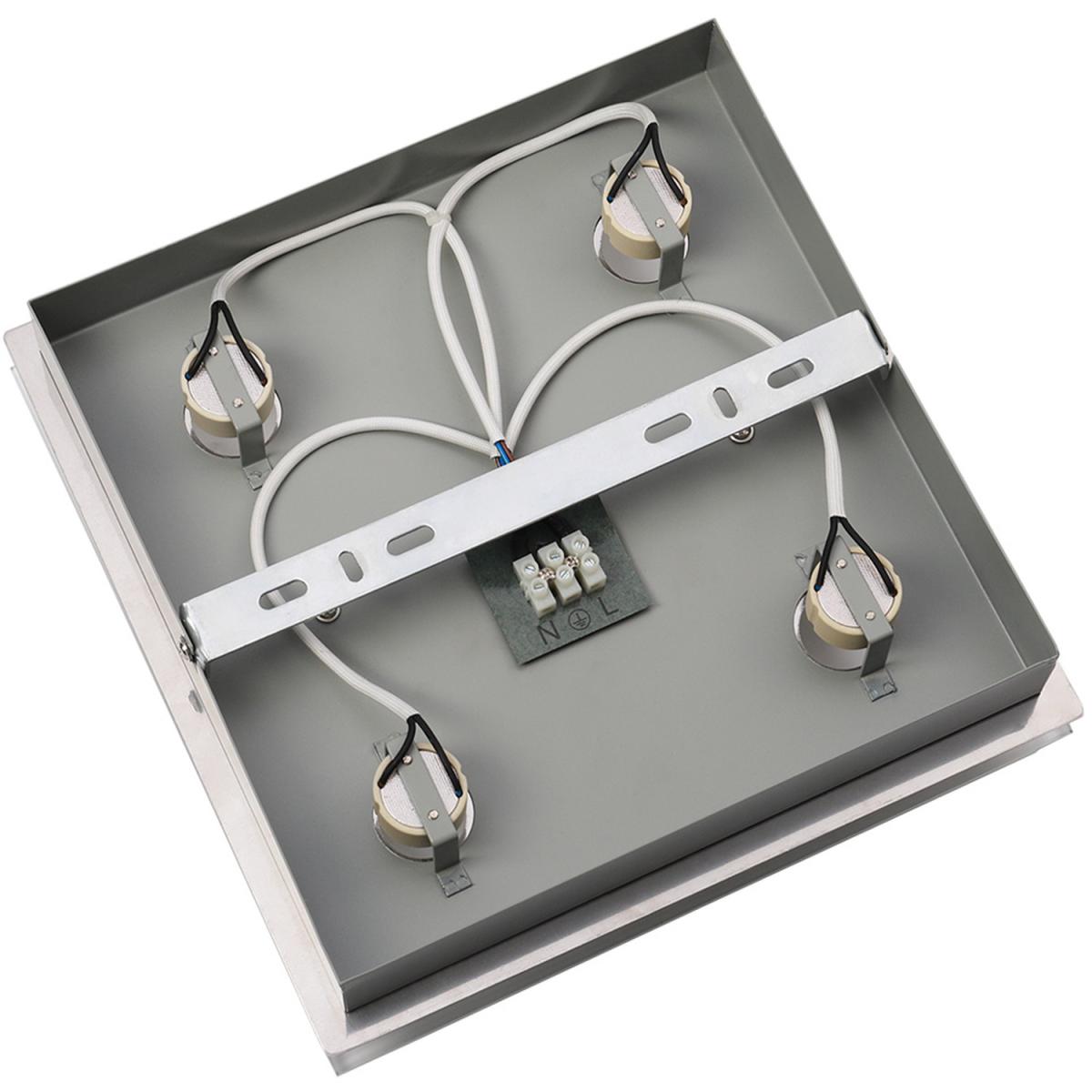 Square LED Semi Flush Ceiling Light - Chrome – image 6