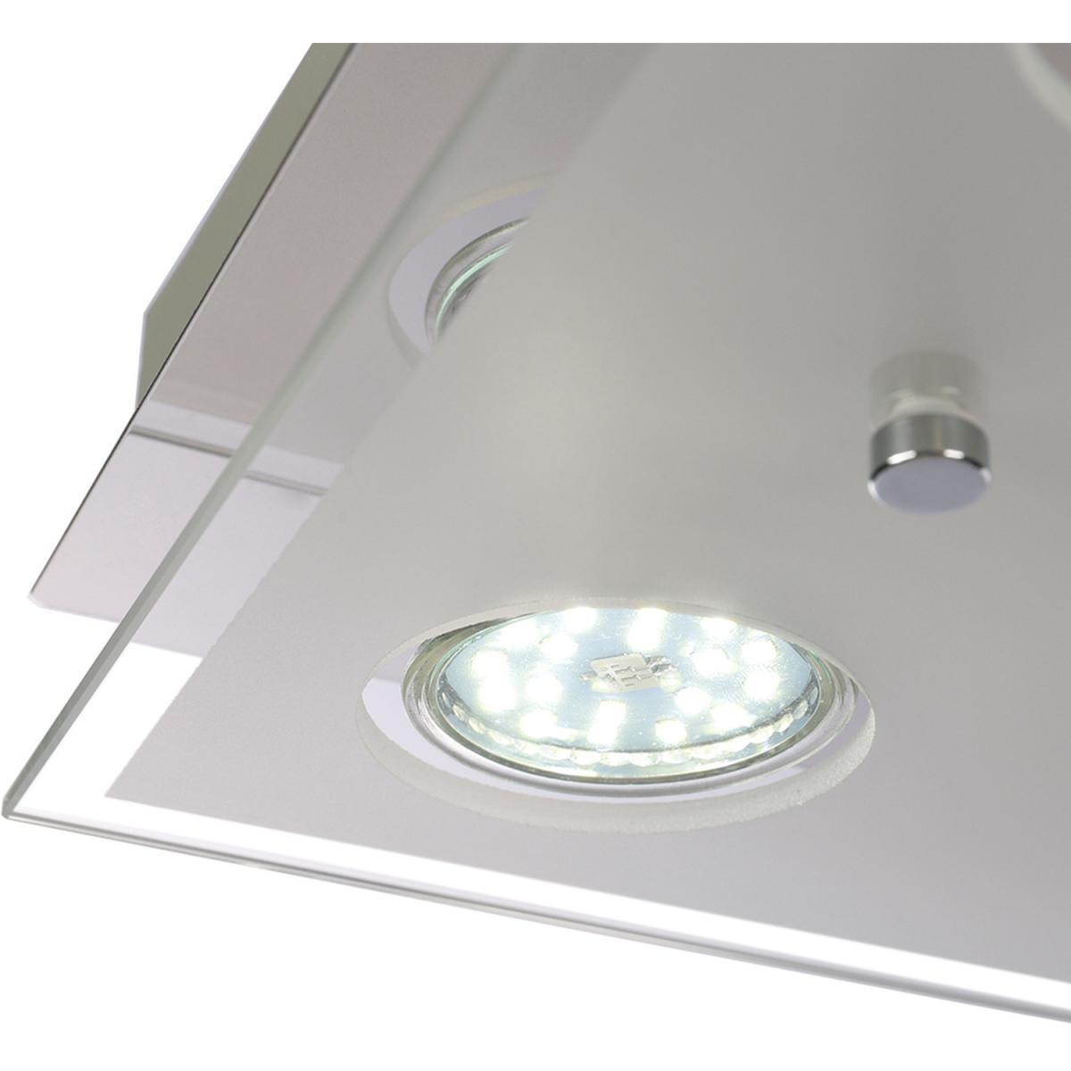 Square LED Semi Flush Ceiling Light - Chrome – image 8