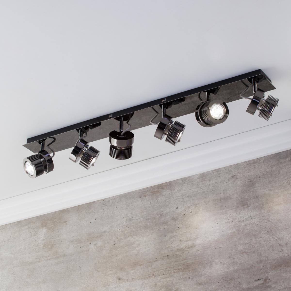 Telford 6 Light Spotlight Bar - Black Chrome – image 4