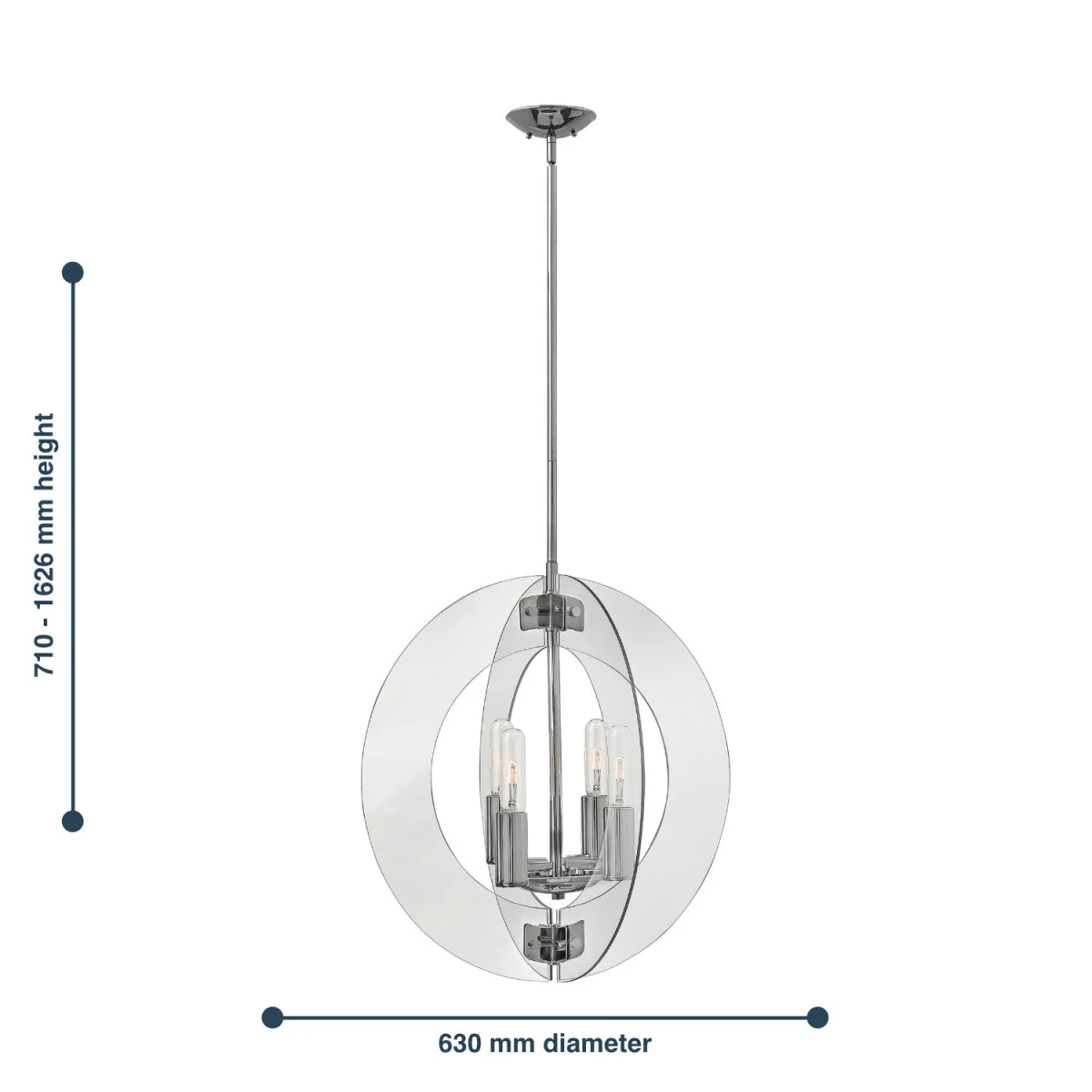 Hinkley Pendant Light Chrome - Chrome – image 2