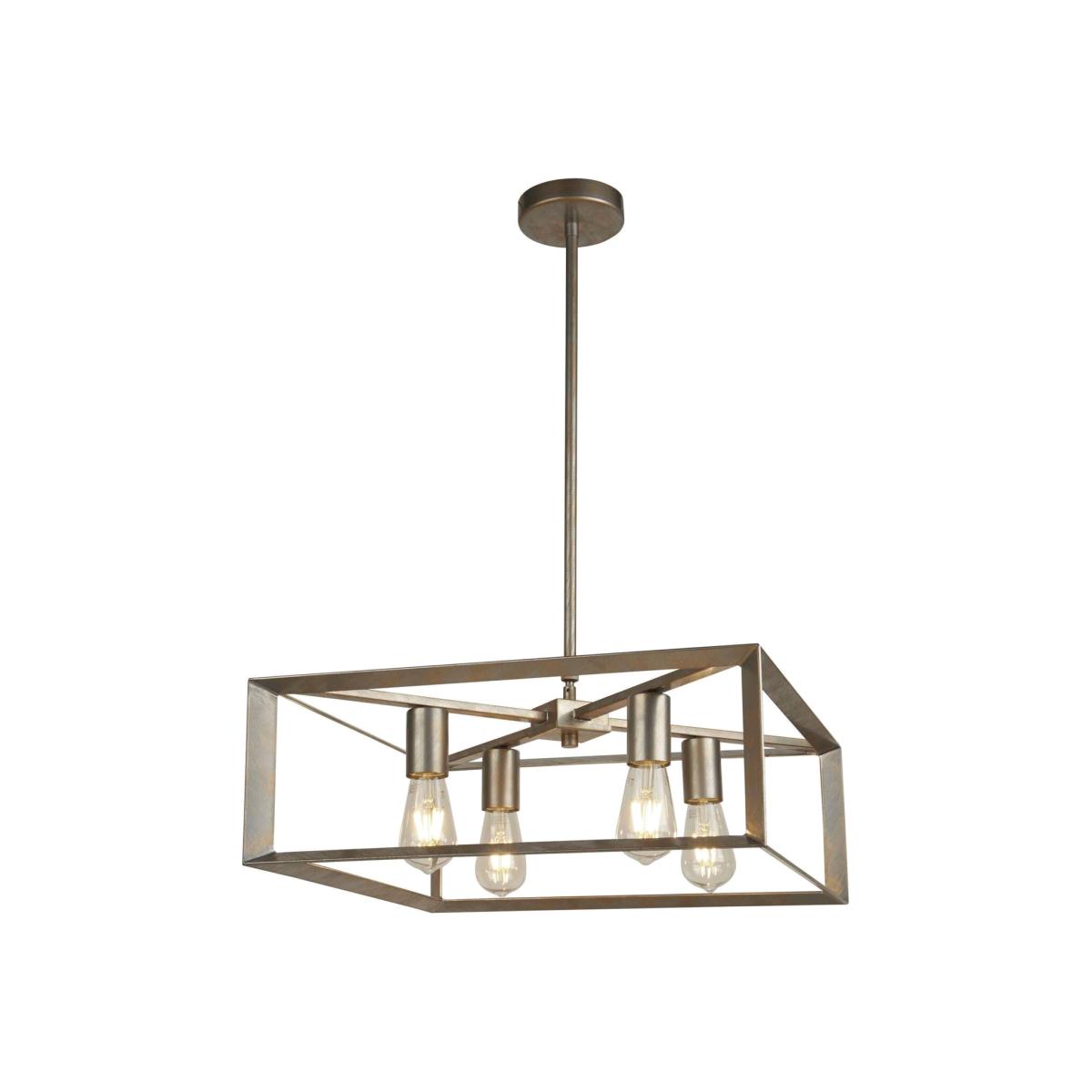Heaton 4 Light Pendant Silver, Gold, E27 - Silver