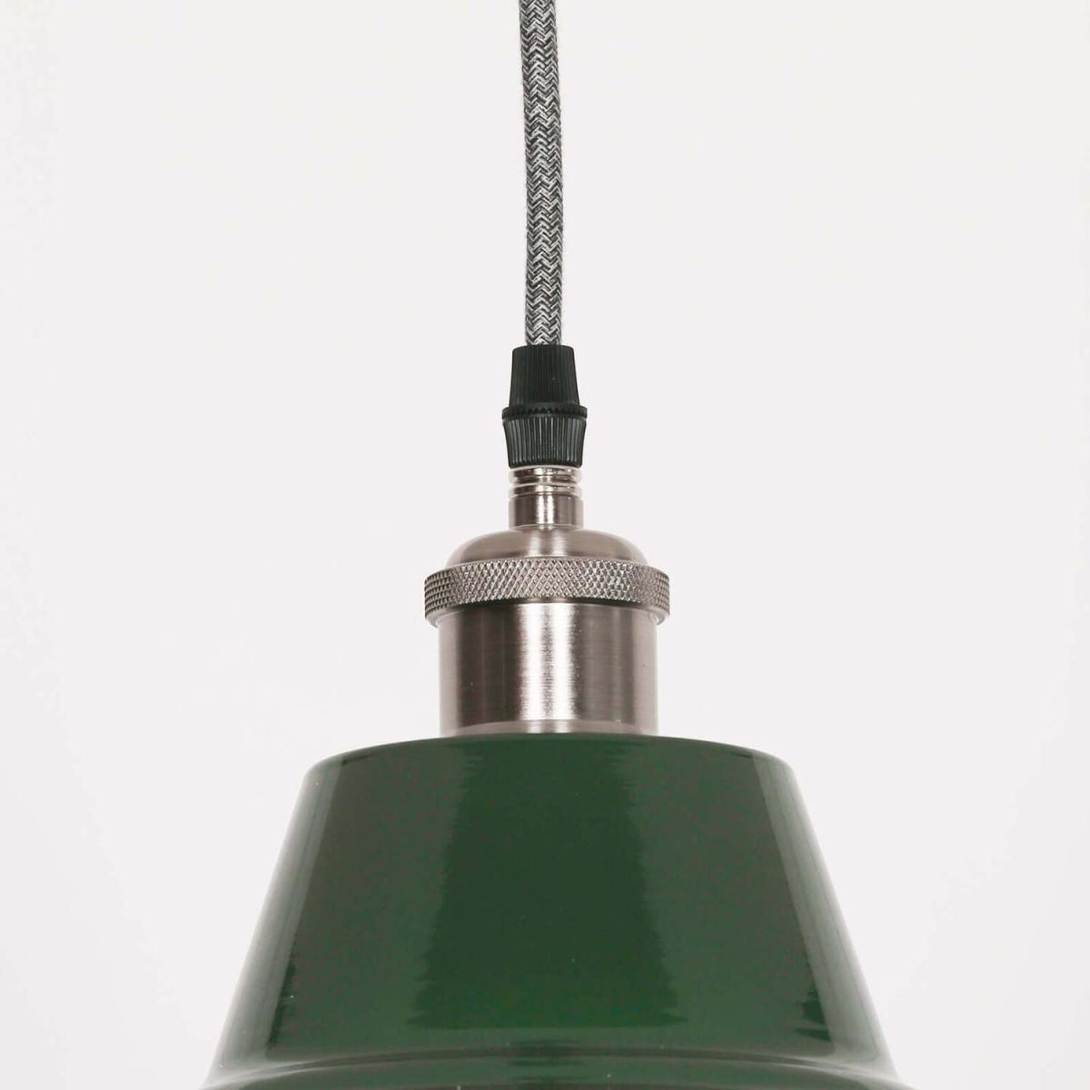 British Green Pendant Ceiling Light Factory Style - British Green – image 5