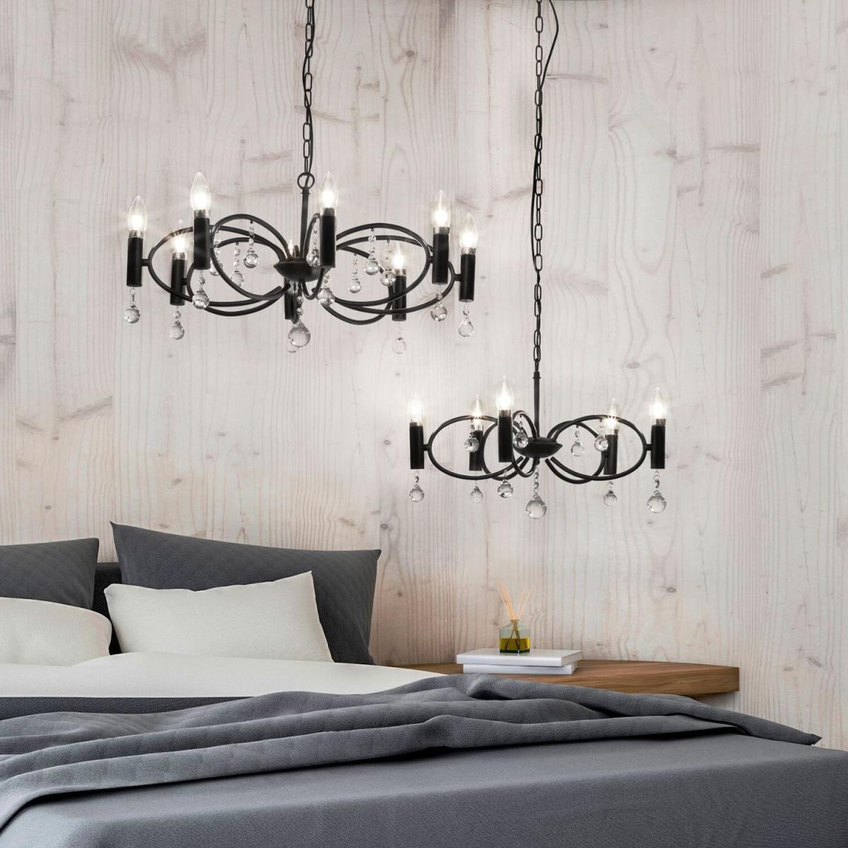 Santos Matt Black 8Lt Pendant - Black – image 3