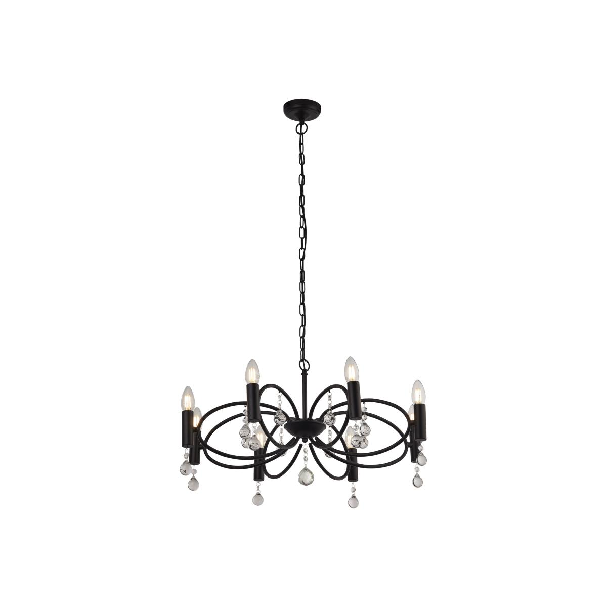Santos Matt Black 8Lt Pendant - Black – image 1