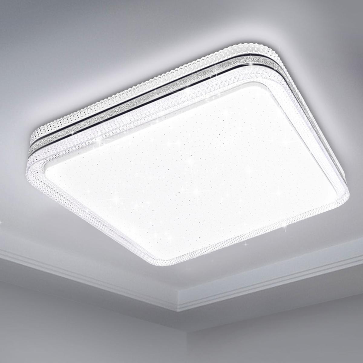 Modern Glaze Star Square Ceiling Light for Home - White