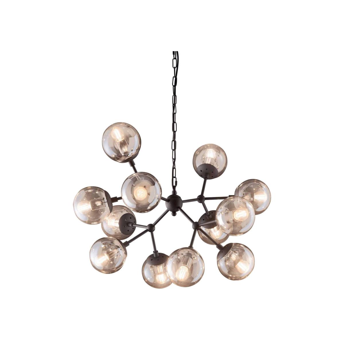 Kepler 12 Light Ceiling Pendant - Black