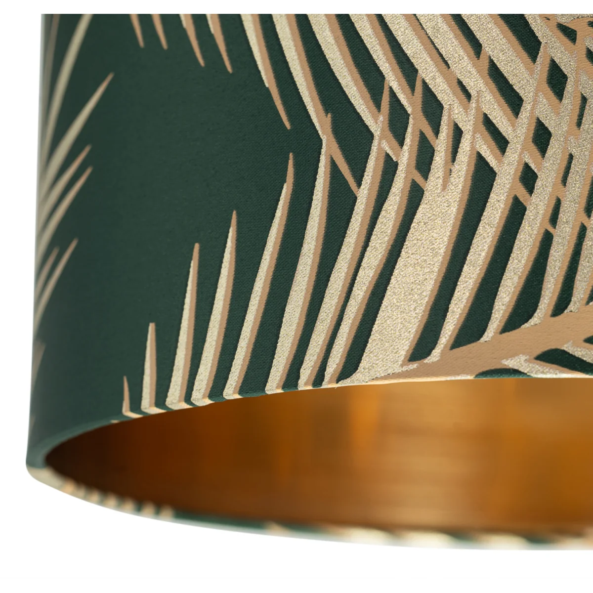 Tropica Dark Green Gold Embossed 25cm Ceiling Pendant Or Lamp Shade - Green – image 4