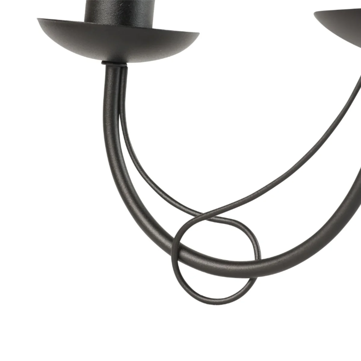 Black 3lt Flush Ceiling Light - Black Paint – image 2