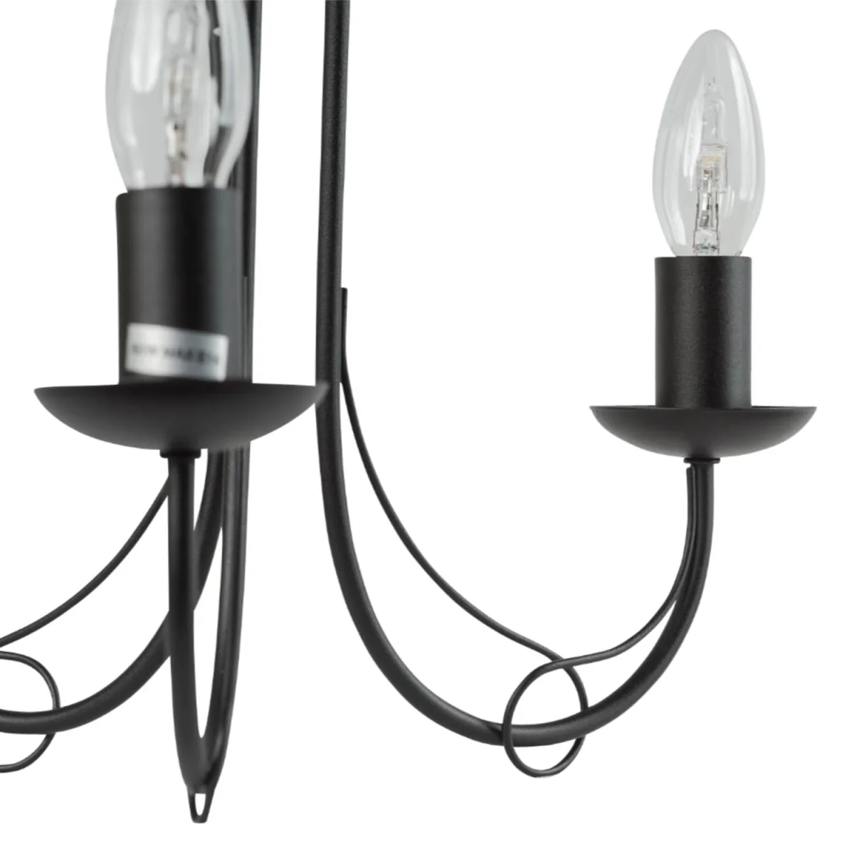 Black 3lt Flush Ceiling Light - Black Paint – image 4