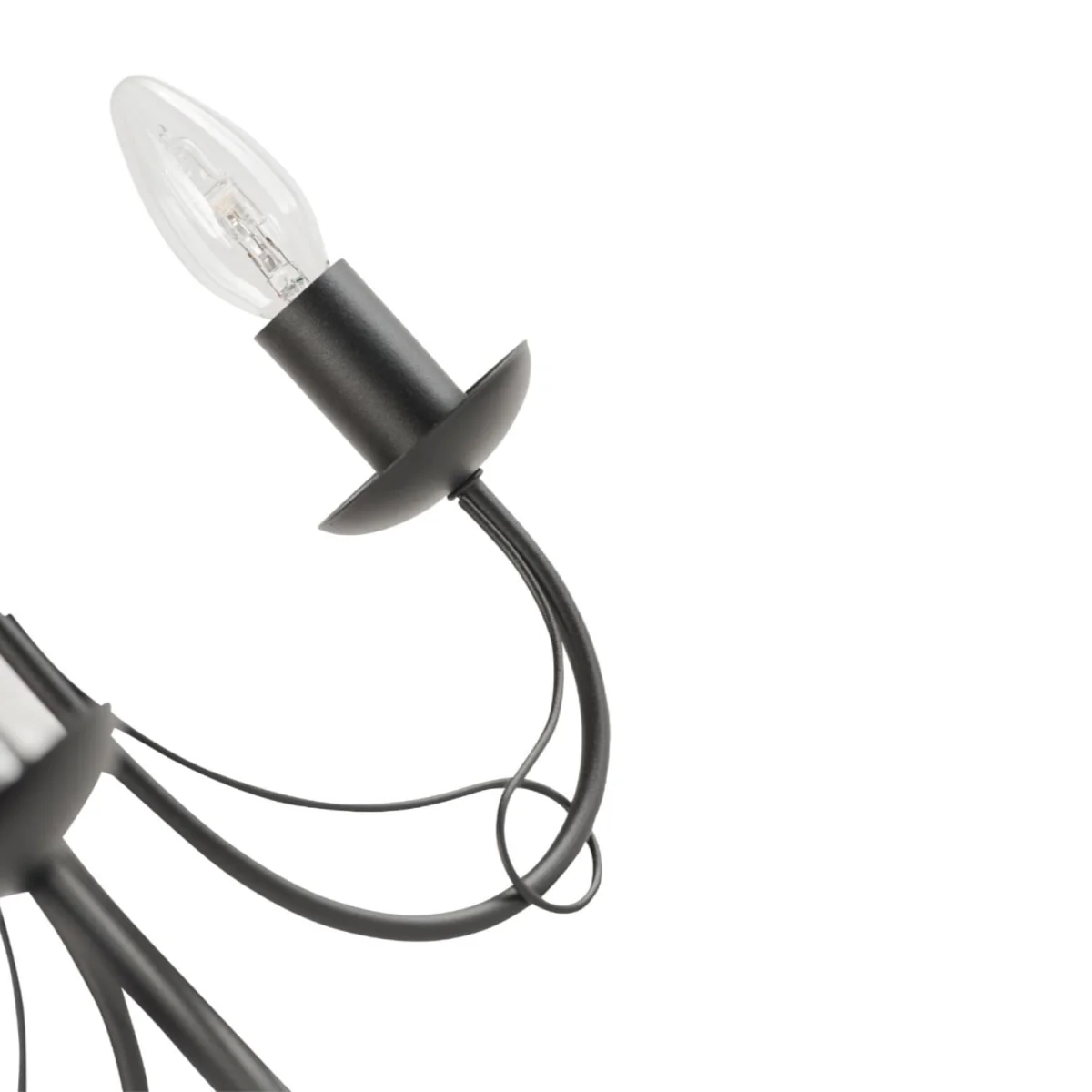 Black 3lt Flush Ceiling Light - Black Paint – image 5