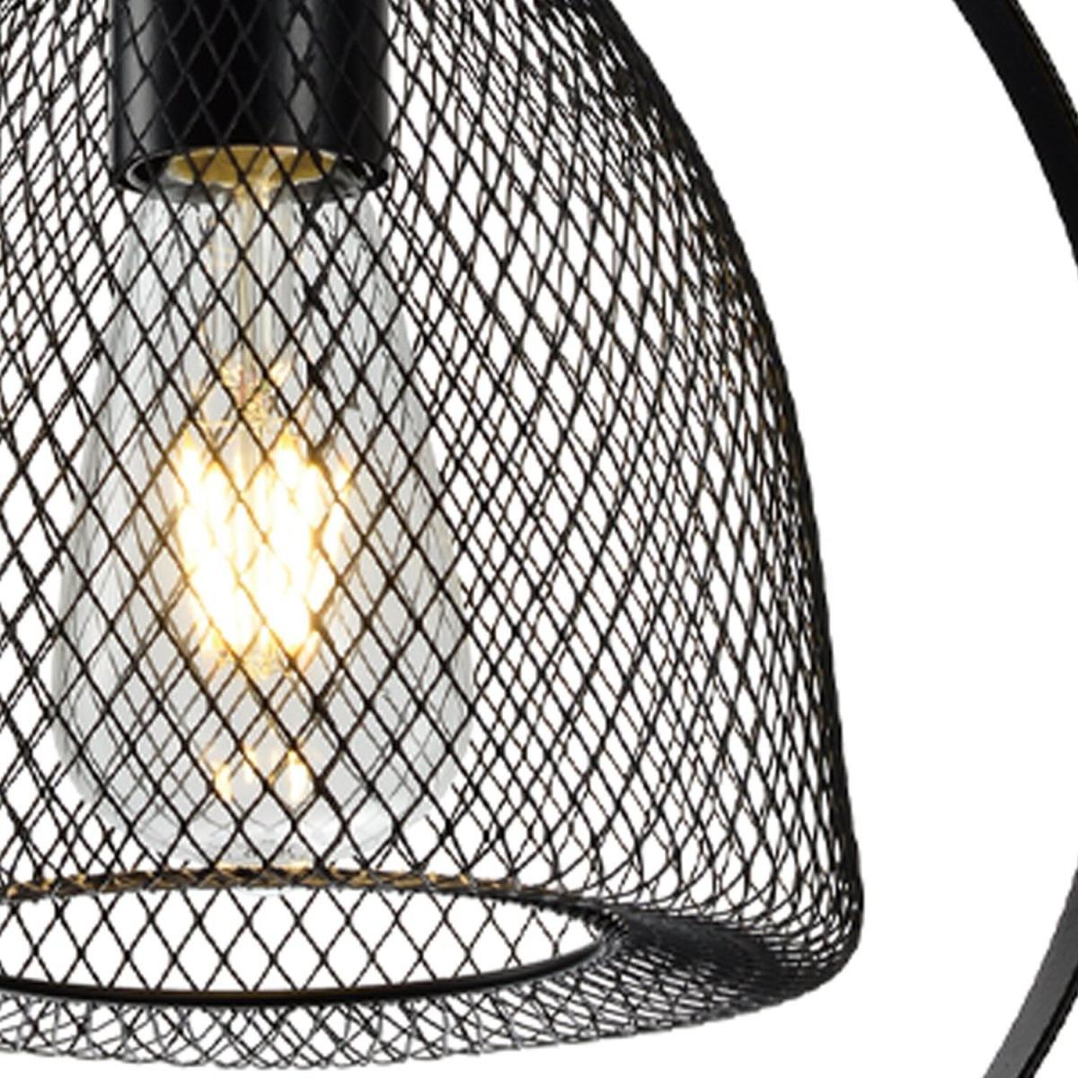 CGC CARMEN Black Industrial Dome Mesh Pendant Light Fitting - black – image 2