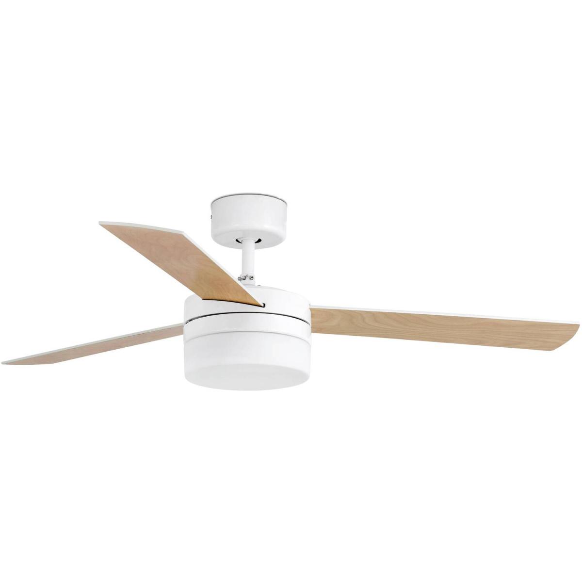 Panay 2 Light Medium Ceiling Fan White, Maple with Light, E14 - White – image 2