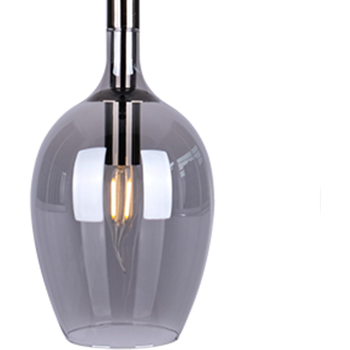 Milagro Pendant Lamp Tango Smoked 3XE14 Black Chrome - Black / Chrome – image 4