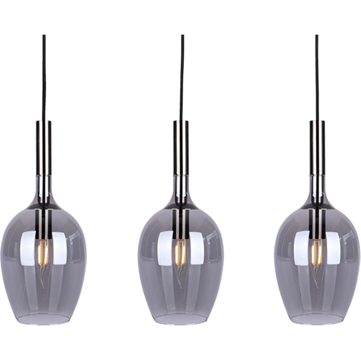 Milagro Pendant Lamp Tango Smoked 3XE14 Black Chrome - Black / Chrome – image 5