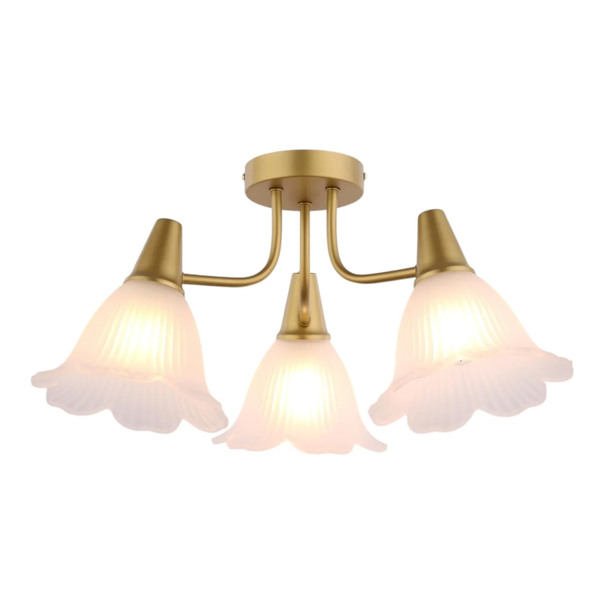 Chloe 3 Way Ceiling Light Fitting - Gold – image 2