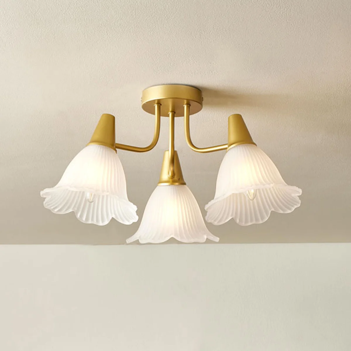 Chloe 3 Way Ceiling Light Fitting - Gold – image 3