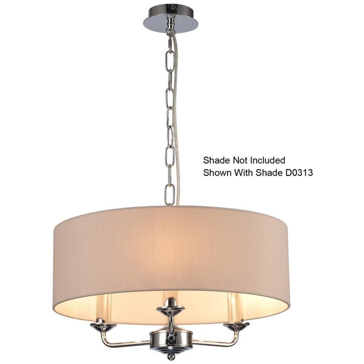 Banyan Multi Arm Ceiling Pendant Without Shade, 2m Chain, E14 Chrome - Polished Chrome / 35cm – image 6