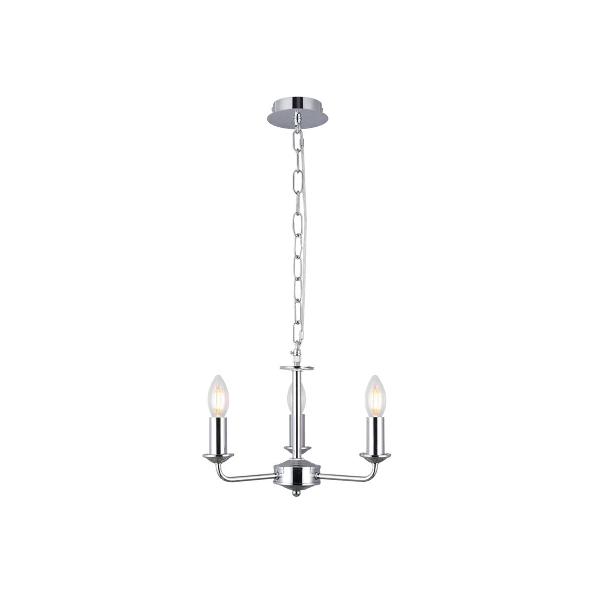 Banyan Multi Arm Ceiling Pendant Without Shade, 2m Chain, E14 Chrome - Polished Chrome / 35cm – image 1