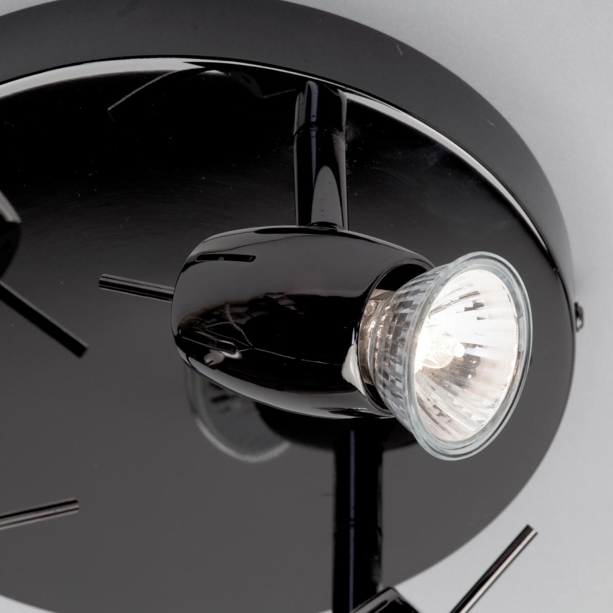 Frank 3 Light Adjustable Spotlight Plate - Black Chrome – image 2