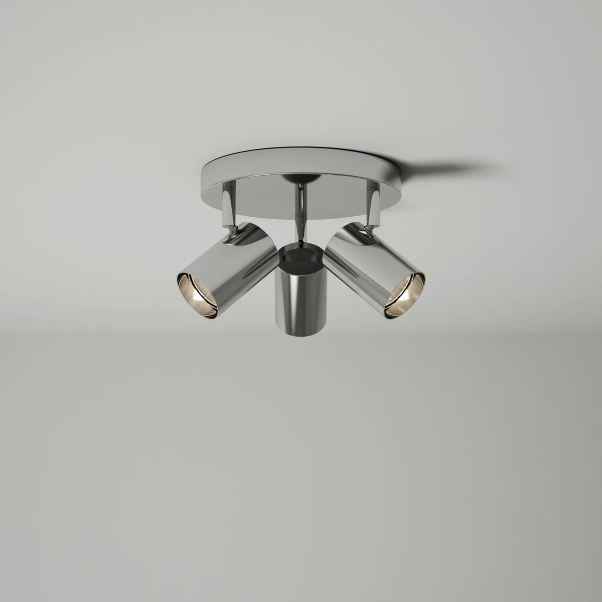 Set Of 2 Eden Chrome Bathroom 3 Light Round Adjustable Spotlights - Chrome – image 2