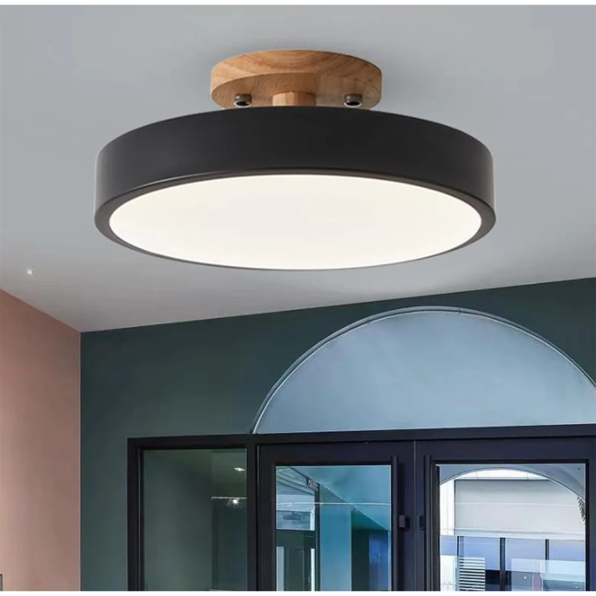 Ceiling Light Black LED Round - Black – image 2