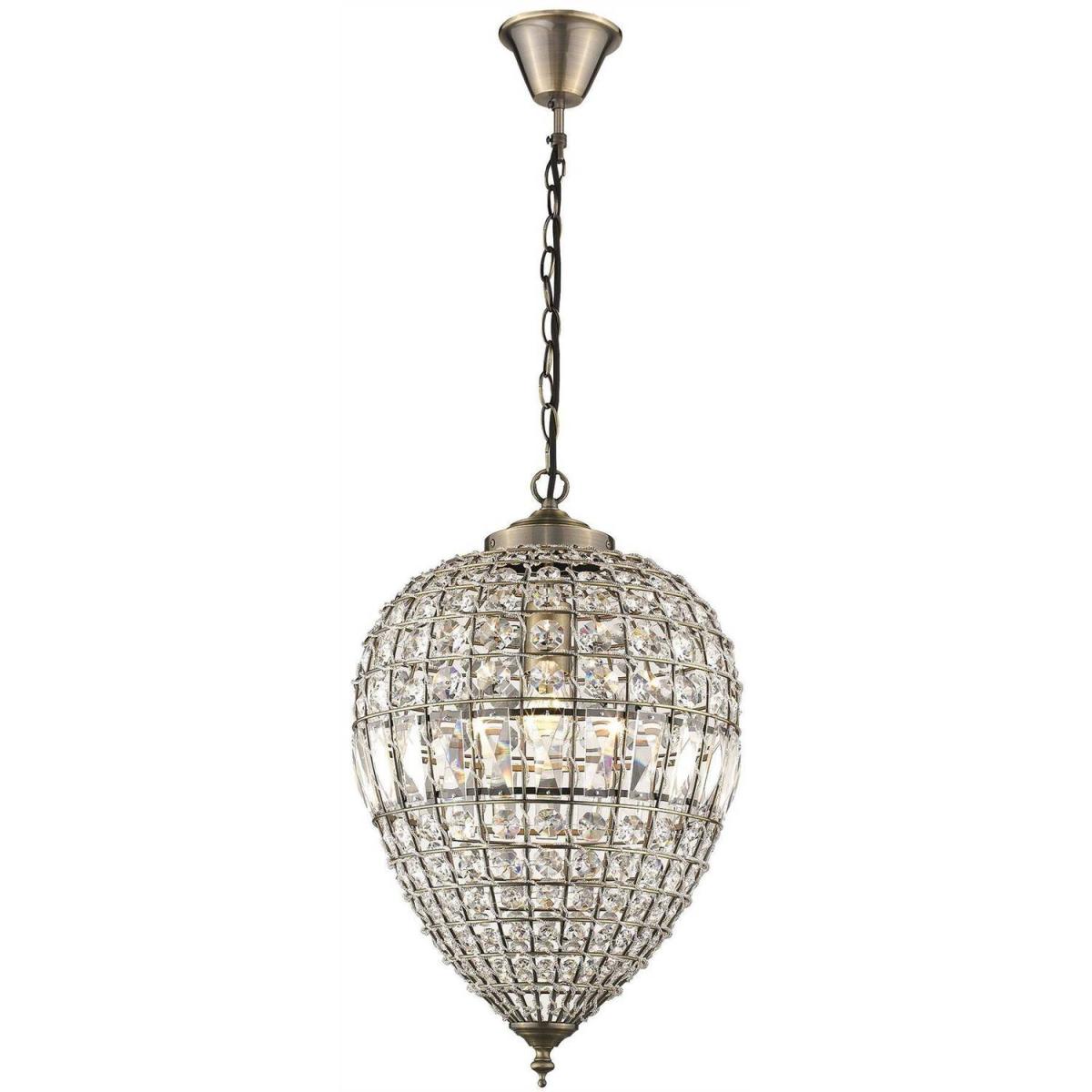 Spring Chandelier Antique Brass Finish, E27 - Antique Brass / 34cm – image 2
