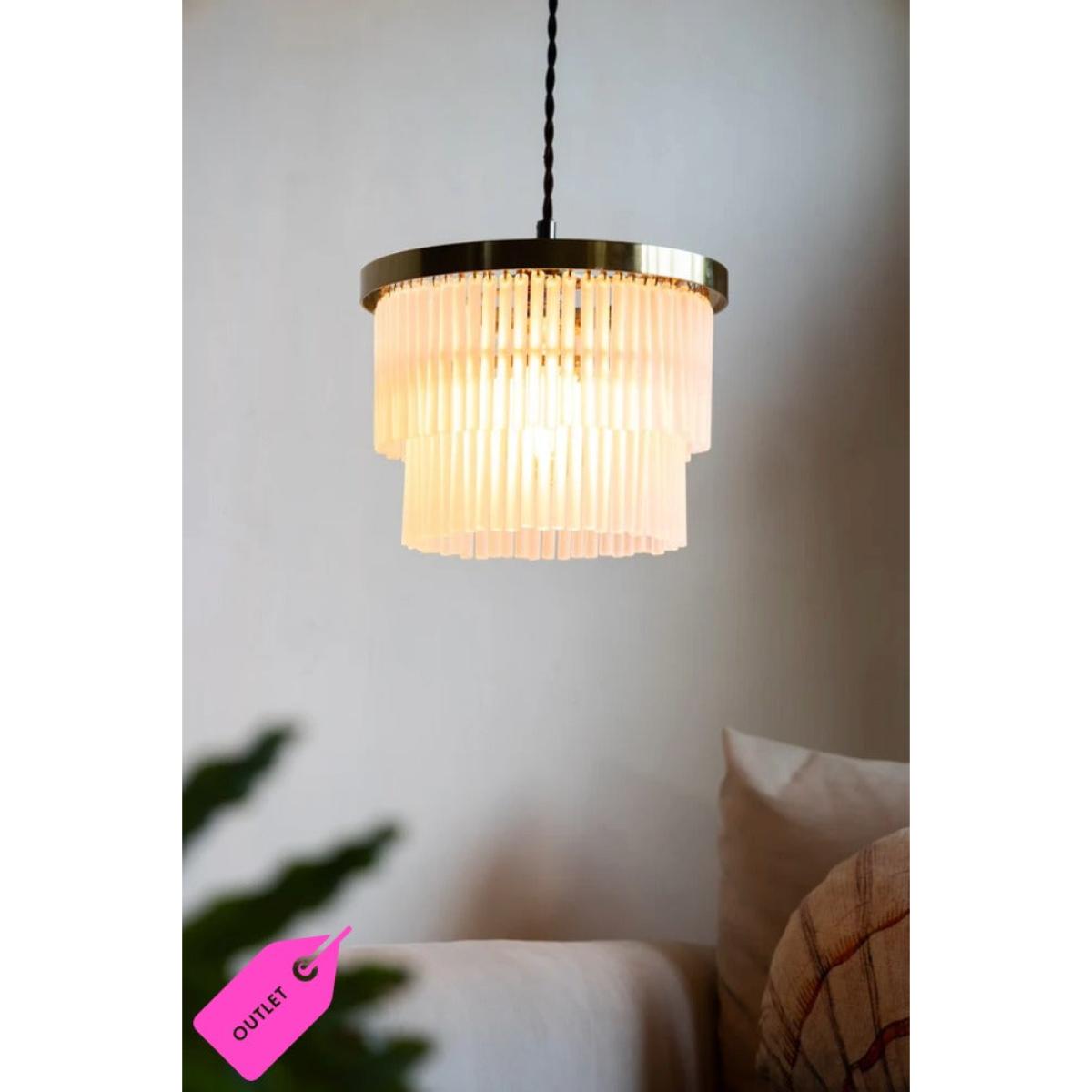 Gold Tiered Glass Easyfit Ceiling Light Shade - SECONDS – image 2