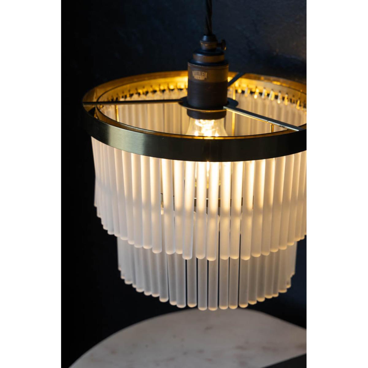 Gold Tiered Glass Easyfit Ceiling Light Shade - SECONDS – image 3