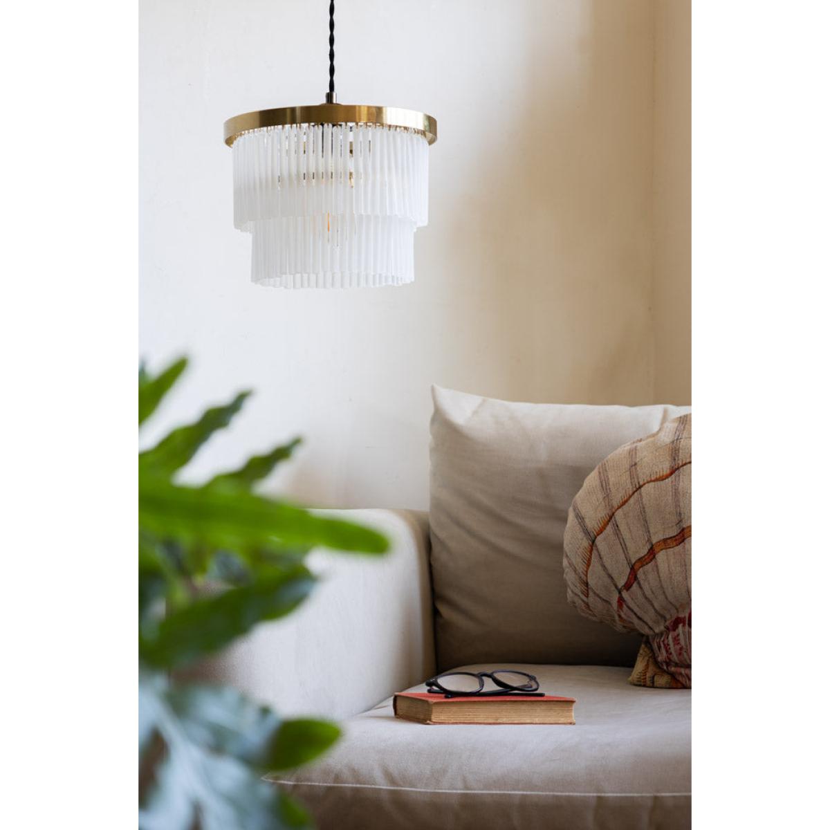 Gold Tiered Glass Easyfit Ceiling Light Shade - SECONDS – image 4