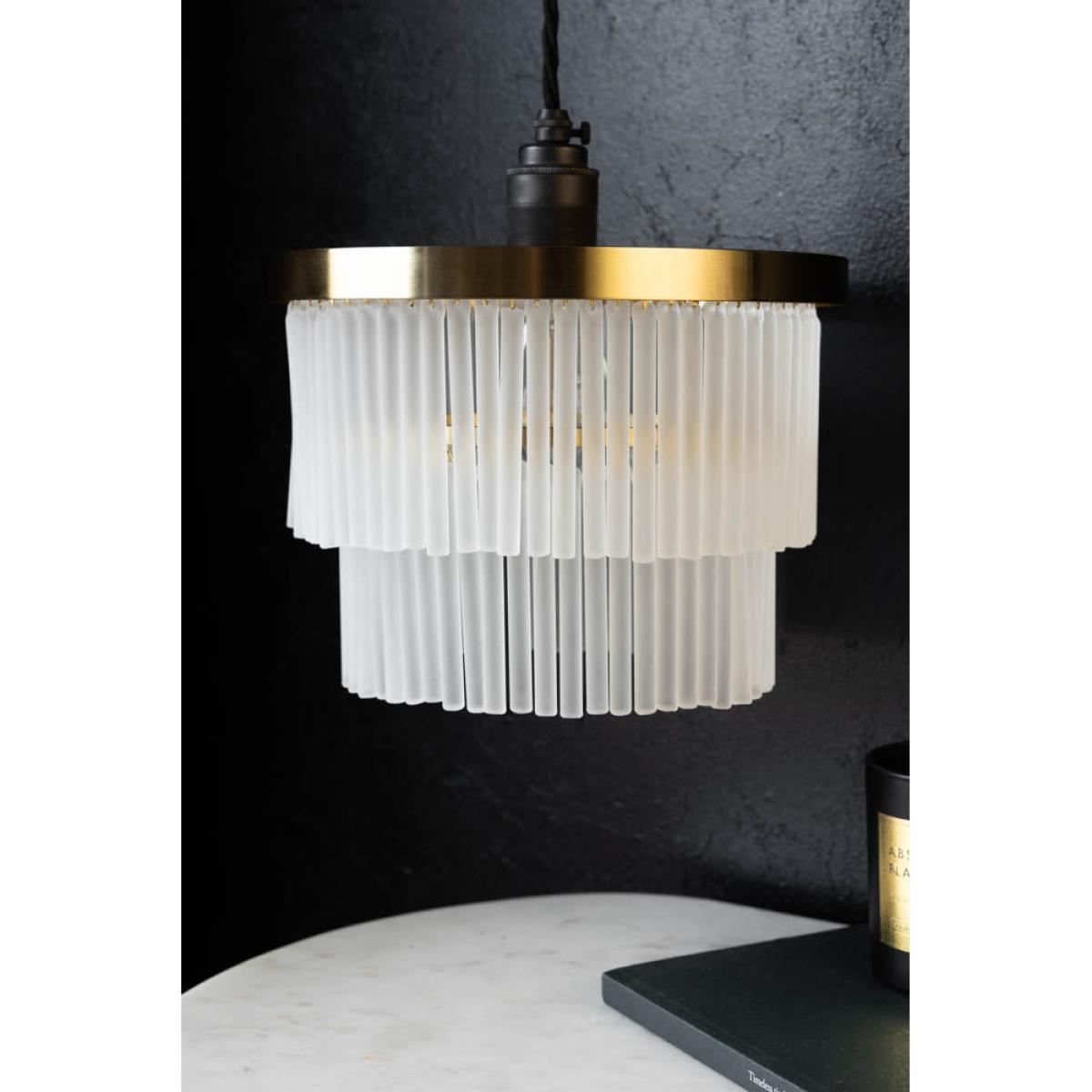 Gold Tiered Glass Easyfit Ceiling Light Shade - SECONDS – image 6