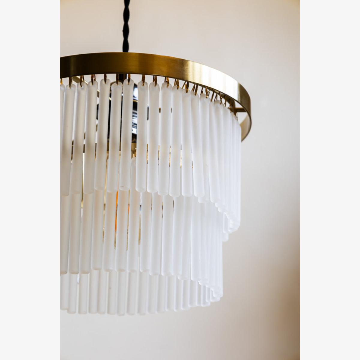 Gold Tiered Glass Easyfit Ceiling Light Shade - SECONDS – image 1