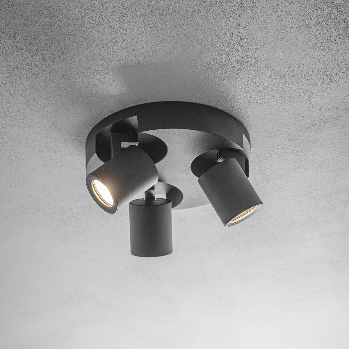 CGC CARLA Triple Black Modern Cylinder Spotlights - black – image 2