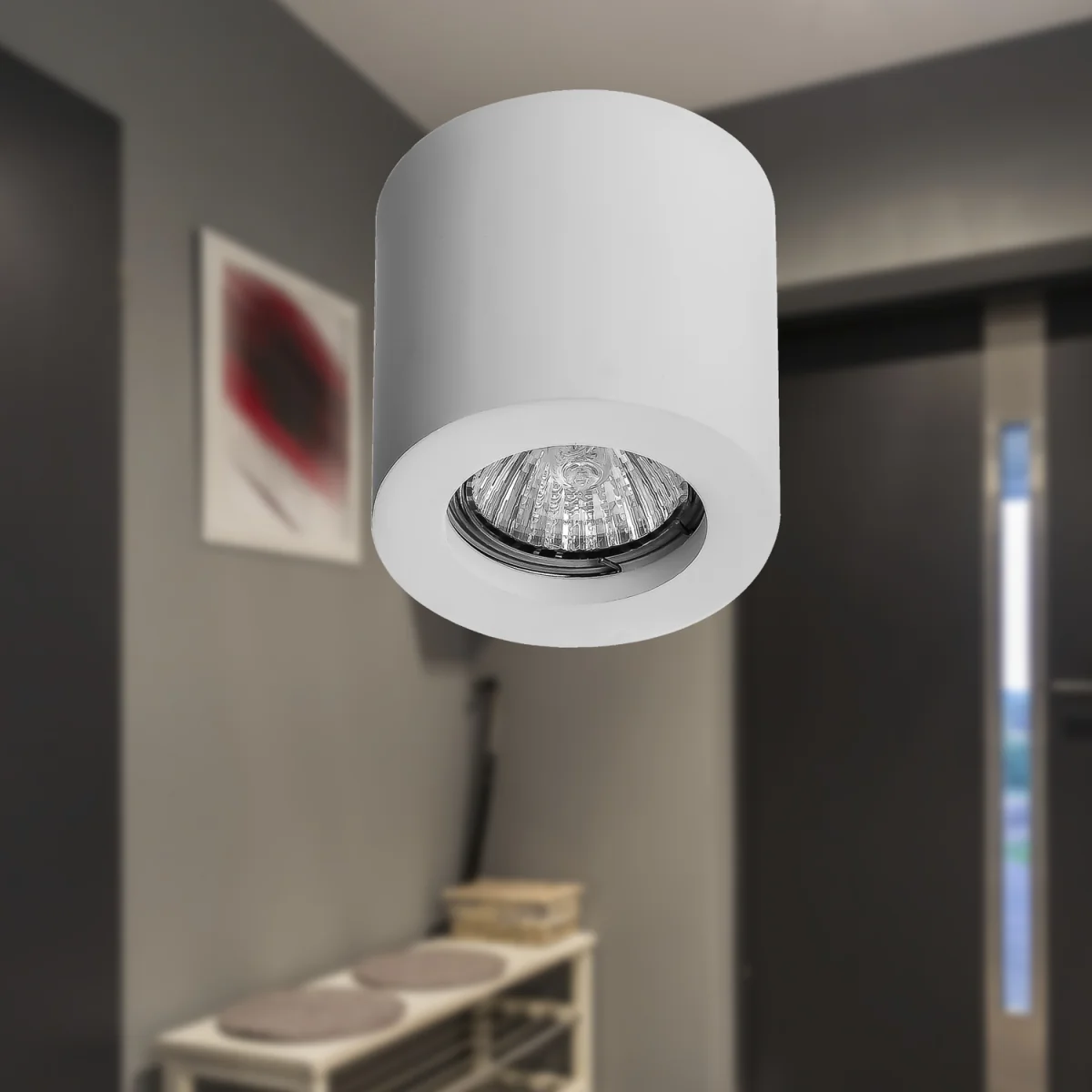 Masti Flush Ceiling Light - White Plaster – image 2
