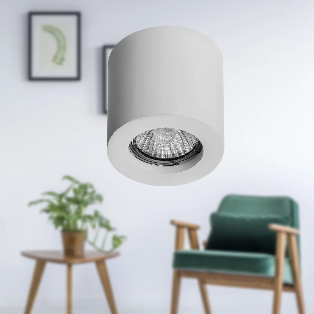 Masti Flush Ceiling Light - White Plaster – image 3