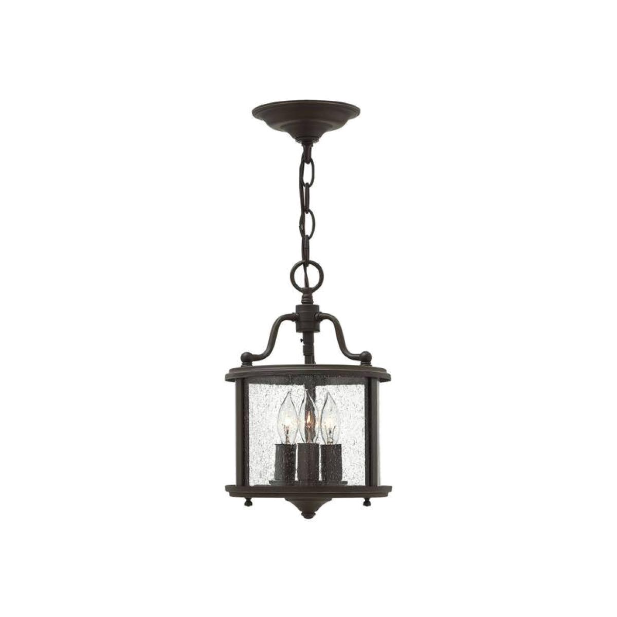 Gentry 3 Light Small Ceiling Lantern Pendant Olde Bronze, E14 - Olde Bronze