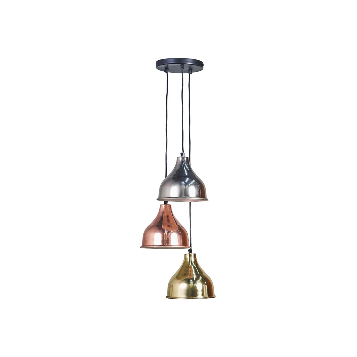 Dion 3 Way Silver Ceiling Light Pendant - Silver