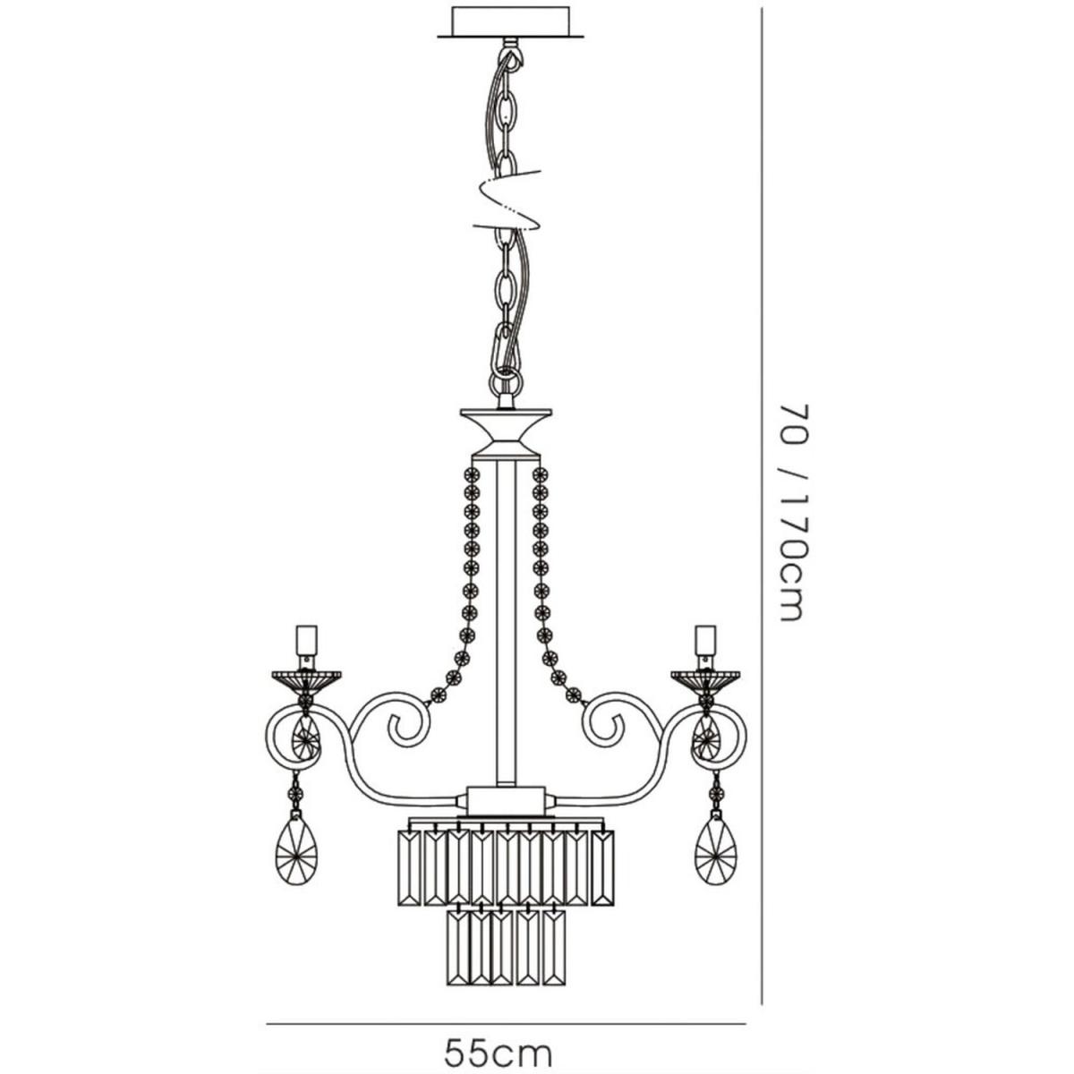 Eden Ceiling Pendant Chandelier 4 Light G9 Polished Chrome, Crystal - Polished Chrome – image 3
