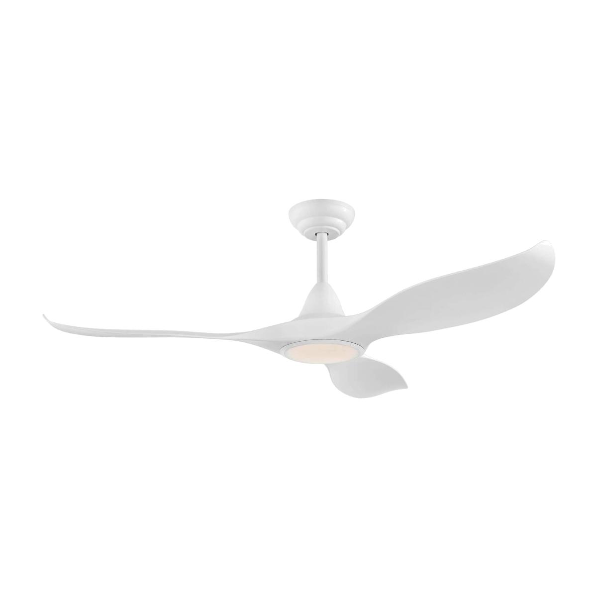 Eglo Cirali 52 White Metal 5 Speed Lit Ceiling Fan - White – image 1